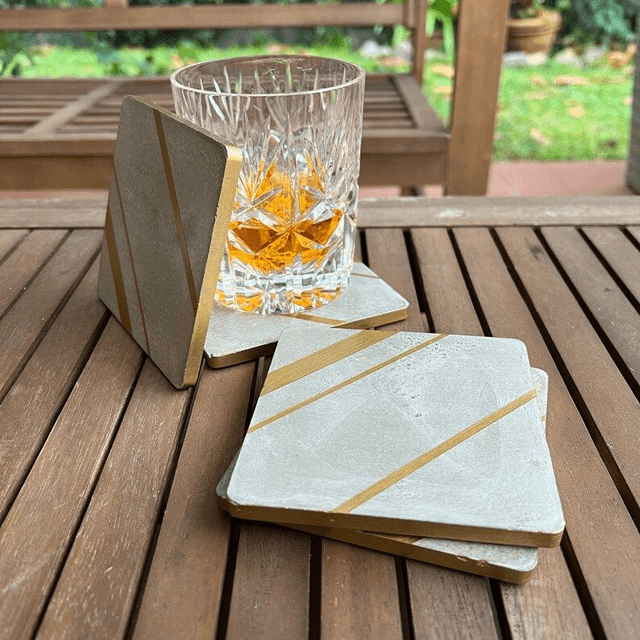 Square concrete coaster