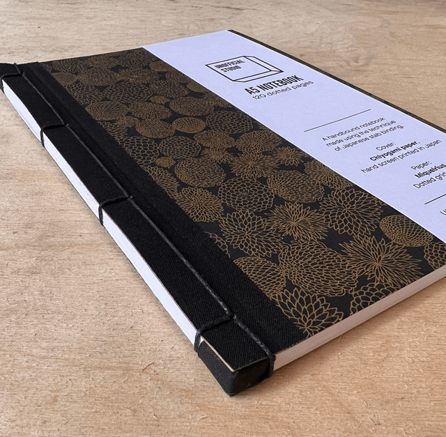 A5 Notebook — Black Dahlia — Plain 90gsm paper